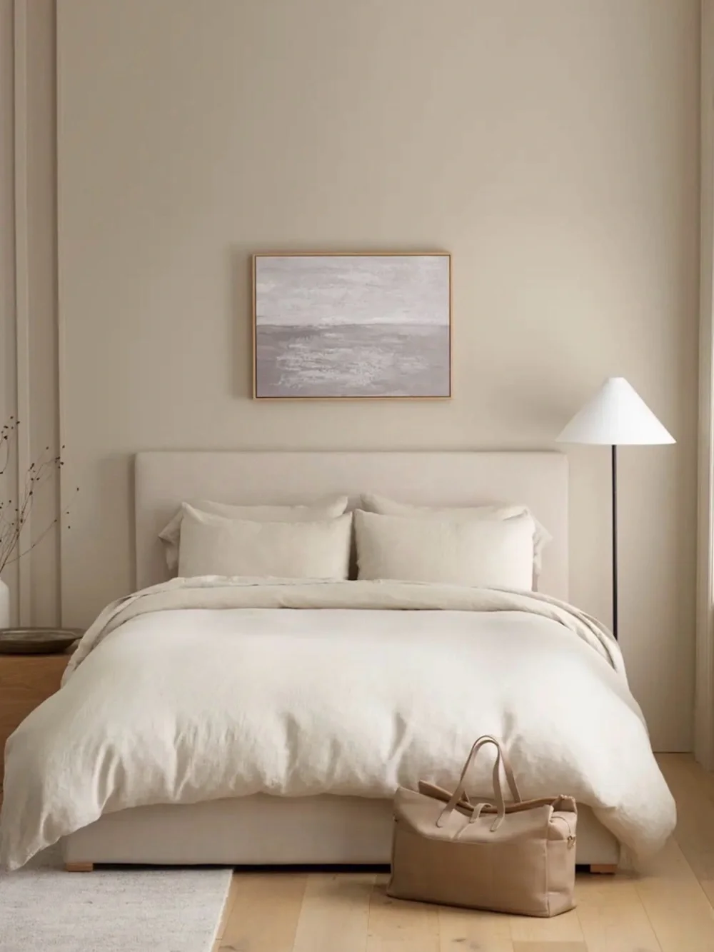 Quince European Linen Duvet Set King/Cal King Natural Chambray 3-Piece Set NWT